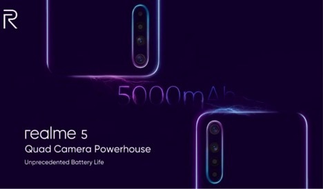 REALME 5 CONFIRMED TO FEATURE 5000MAH BATTERY