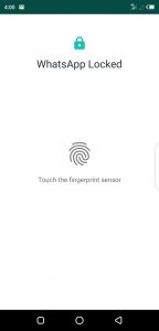 whatsapp fingerprint update