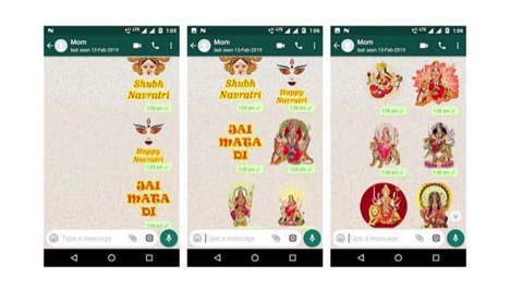 Navratri 2019- How to download and send WhatsApp Stickers for Navratri