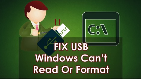 How to fix USB device format error in Windows