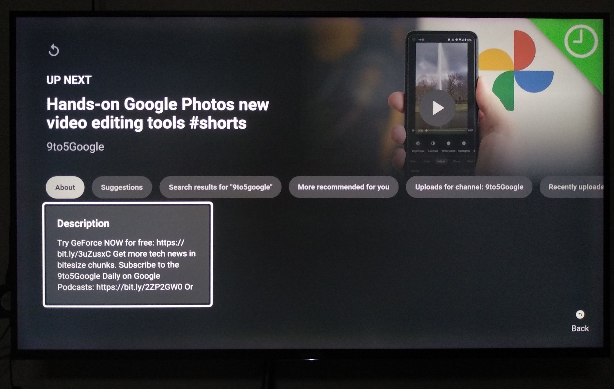 youtube - Youtube For Android Tv Platform May Soon Get Video Description, Additional New Features - Telugu Tech World