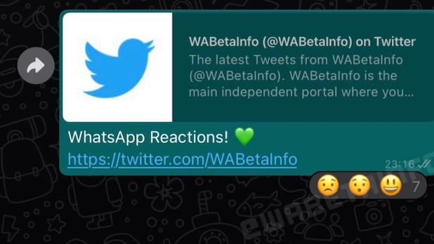 WhatsApp Emoji Reactions leaked