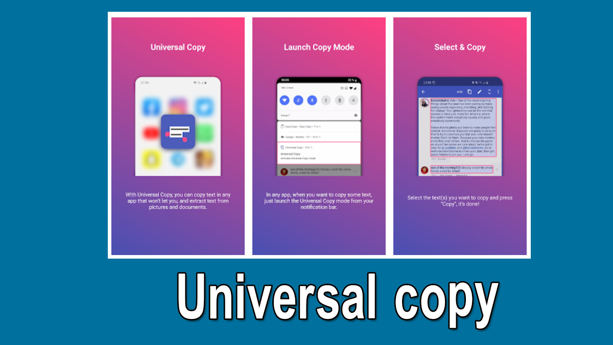 universal copy - Best Application to Copy any Text On Android - Telugu Tech World