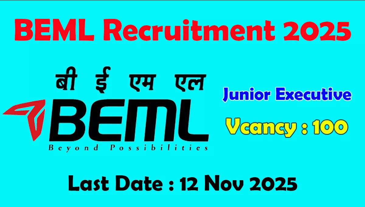 BEML Junior Executive Recruitment 2025