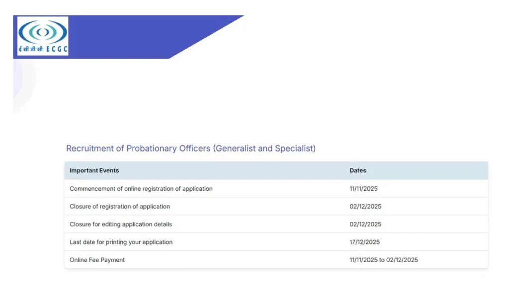 ECGC PO Recruitment 2025