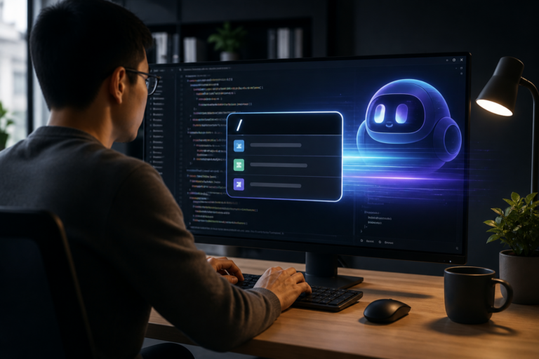 GitHub Copilot slash commands - Featured image for article