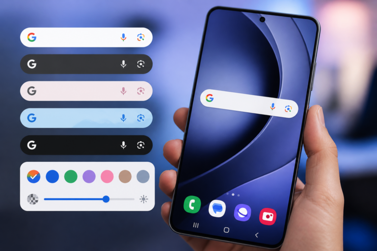 Samsung Galaxy Google Search bar - Featured image for article