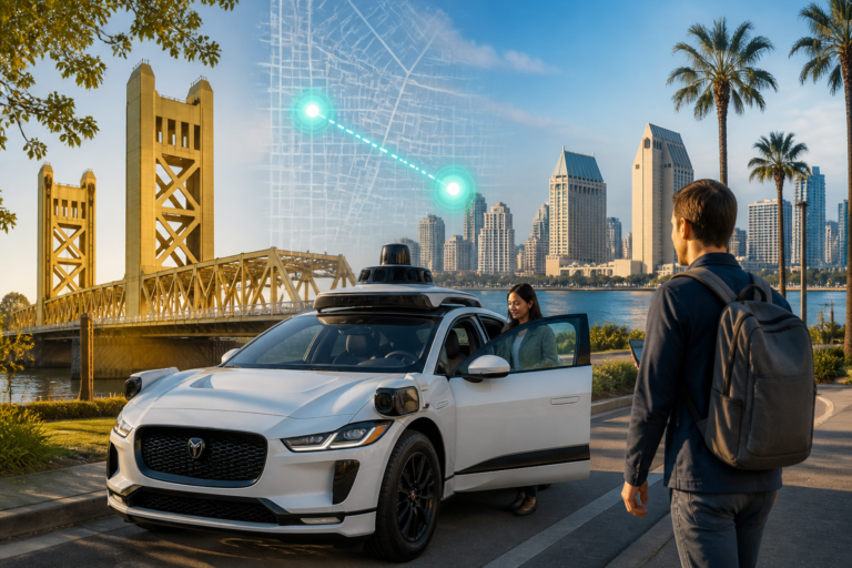 Waymo rides Sacramento San Diego - Featured image for article