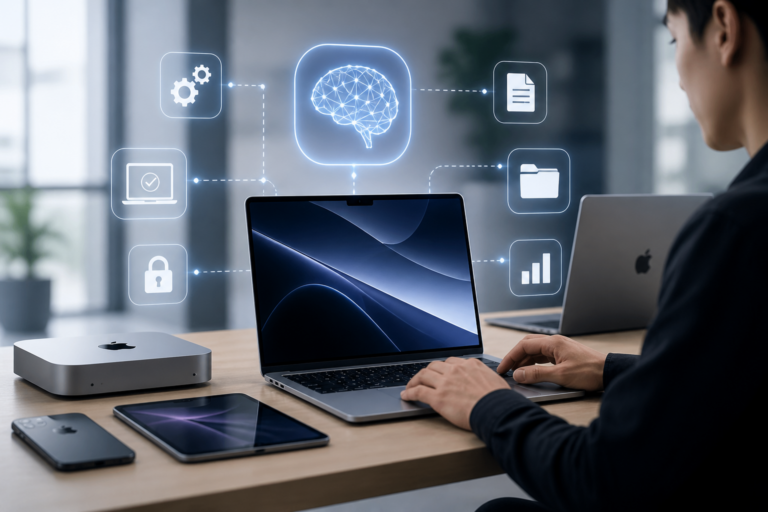 Apple AI Mac management - Featured image for article